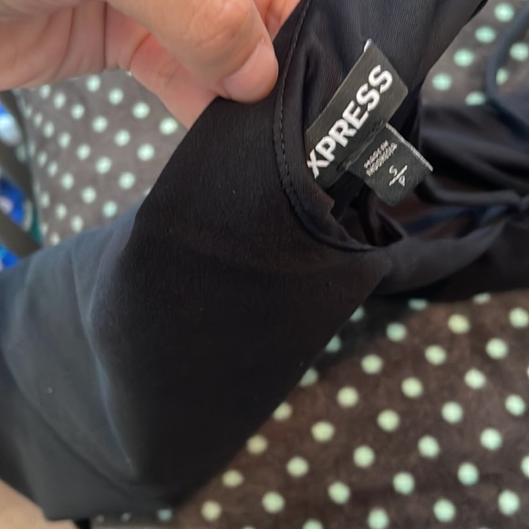 Body fitting black dress from Express. Size small, fits below knee. - Picture 3 of 3